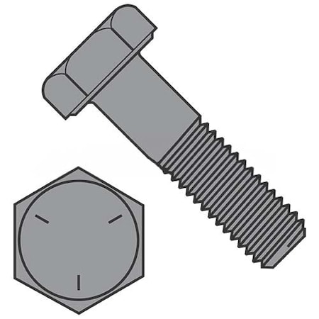 Usa Industrials Grade 5, 1-1/2"-6 Hex Head Cap Screw, Plain Steel, 2-1/2 in L BULK-BOLT-4182